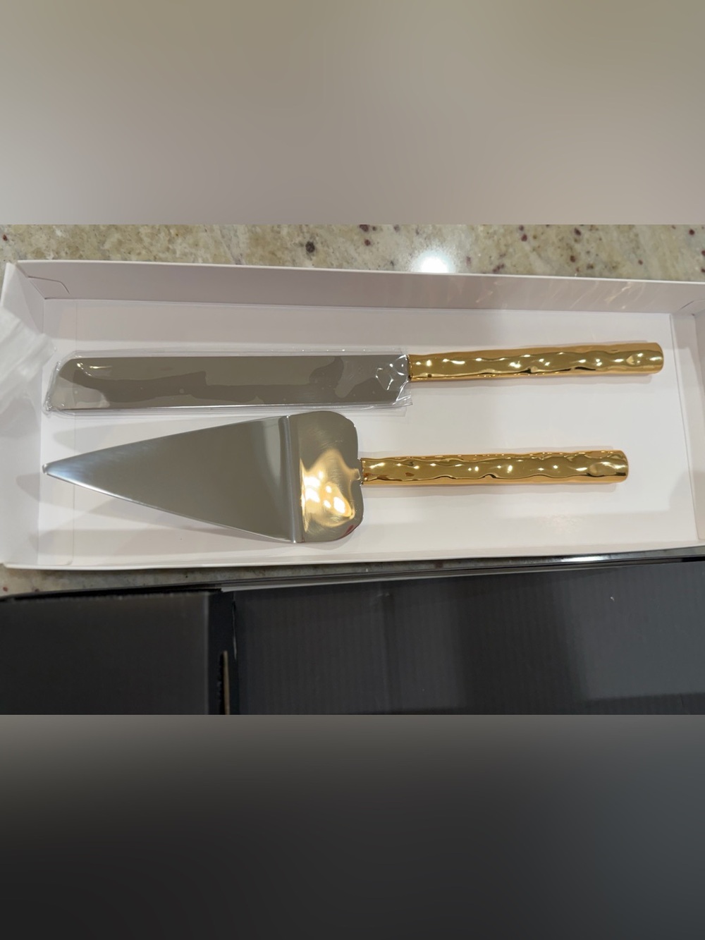 Olivia & Oliver Harper 2 Pc Cake Server Set Gold Handle Stainless Steel
